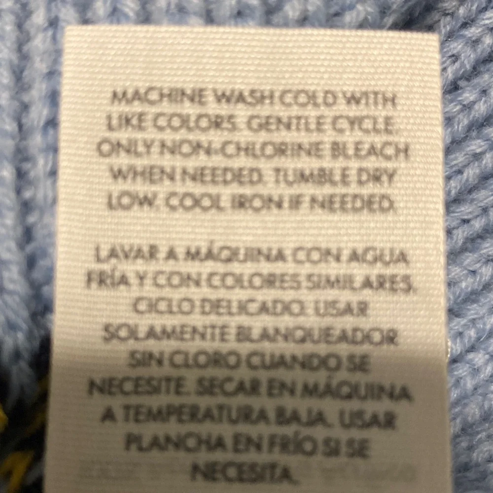 Stranger Things Light Blue Sweater with Scottie Dog Pattern XXS - XS - S - NEW - Picture 11 of 11
